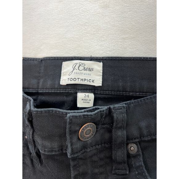 J. Crew Black Jeans Womens 24 Stretchy Toothpick Skinny Leg Capsule Minimalist - Picture 5 of 8